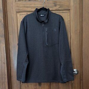 Men's The North Face Charcoal Gray Half Zip Jacket. Size XXL